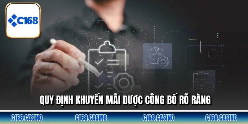 Quy định khuyến mãi được công bố rõ ràng
